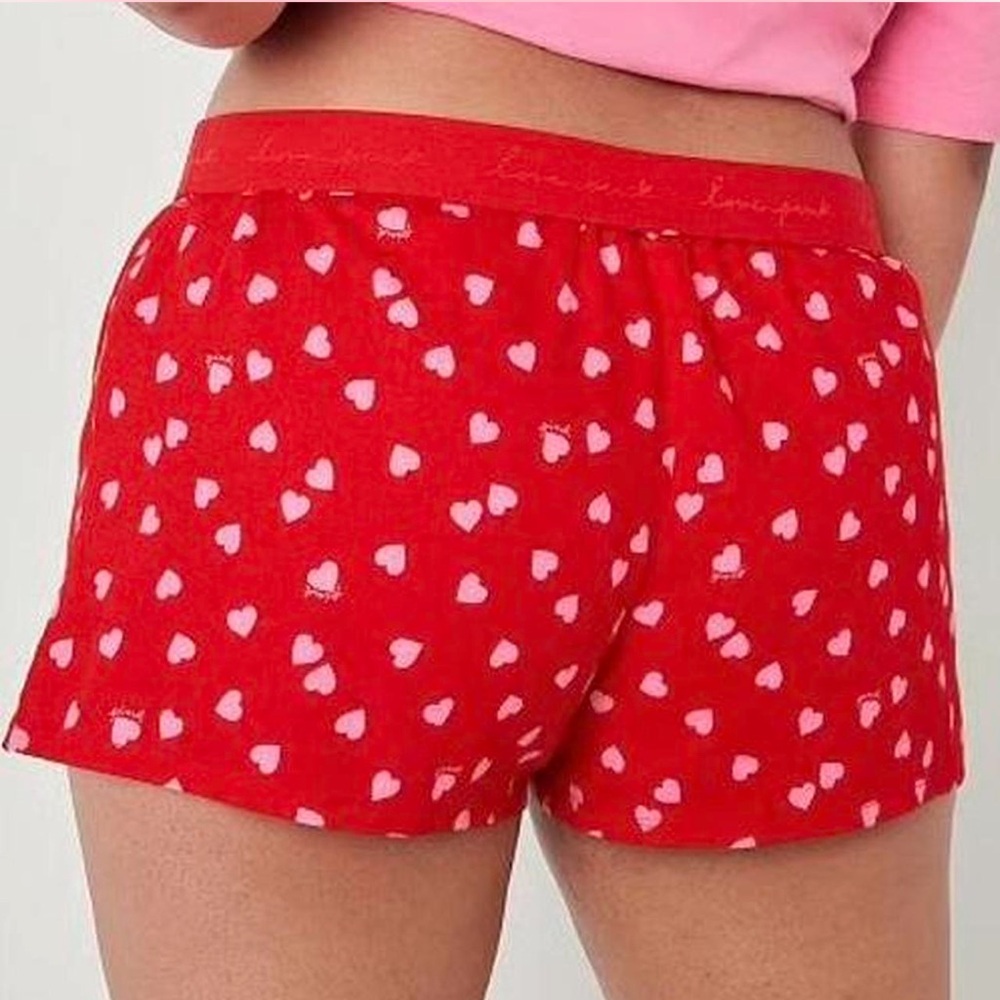 Size Medium Victoria's Secret Pink Heart Lounge Shorts